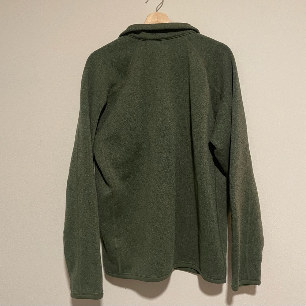 Men's Green Better Sweater 1/4-Zip Fleece, Size Large - Picture 4 of 5